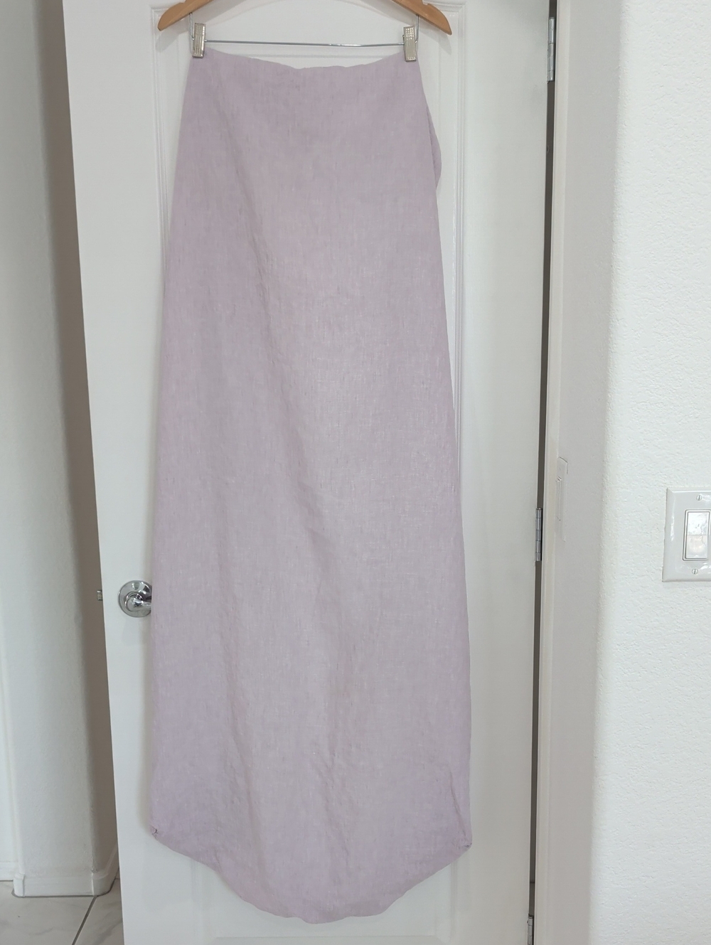 Pottery Barn Kids Belgian Flax Linen Crib Sheet Lavender Purple
